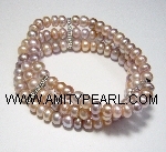 Fresh water pearl bracelet - natural color pearl - elastic.jpg
